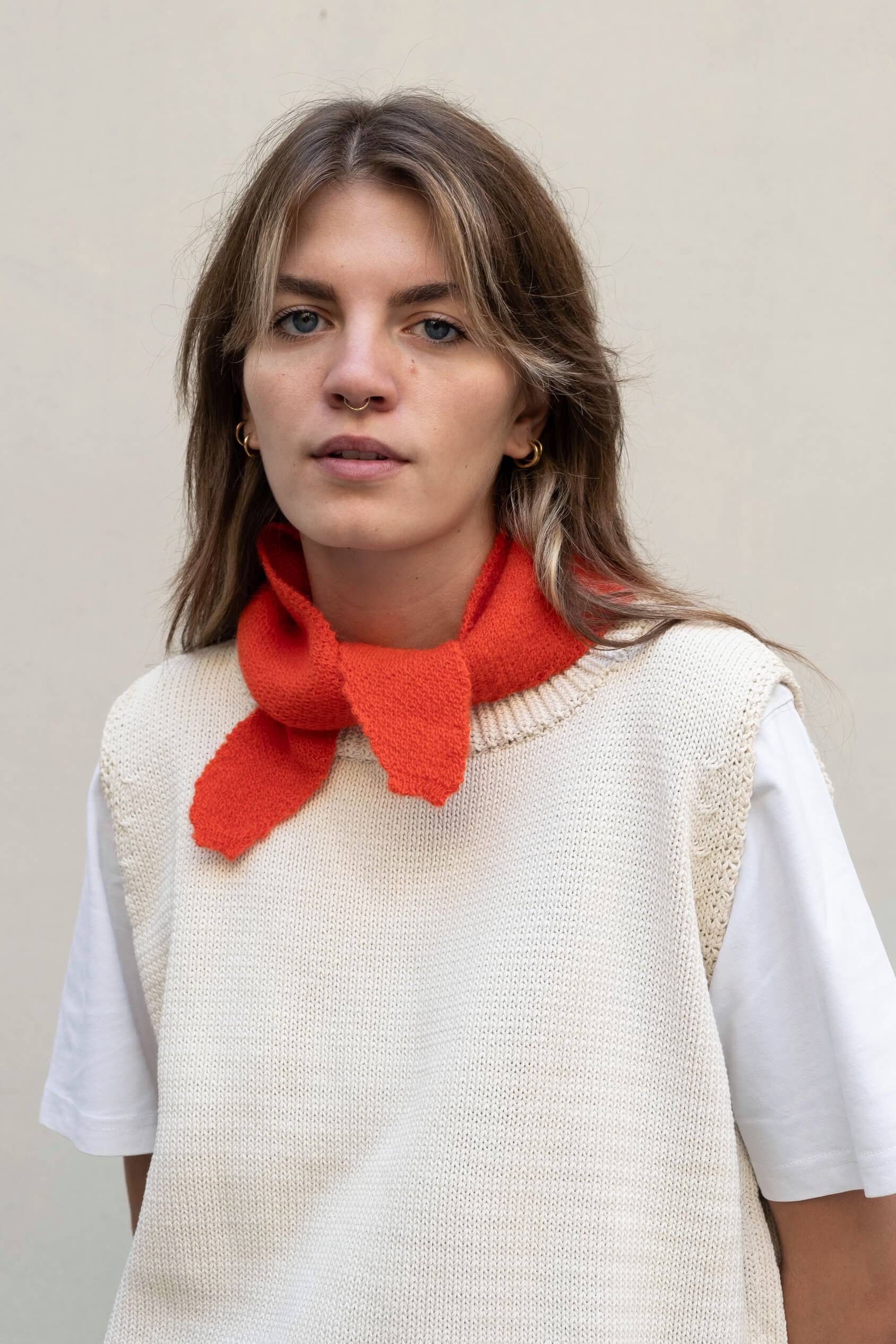 Wool Scarf Coral